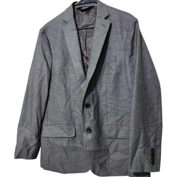 Jm Haggar Blazer For Men Size 42R Slim Fit Gray Color 2 Buttons Lined New - Picture 1 of 13